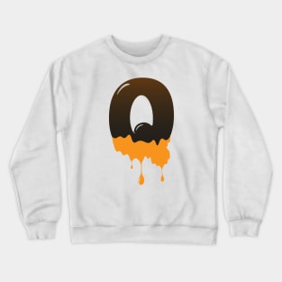 Chocolate Alphabet Letter Q Crewneck Sweatshirt